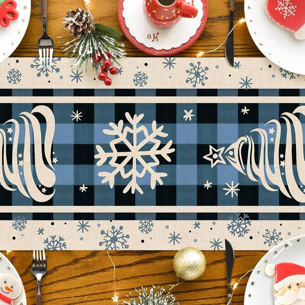 Christmas Trees Merry Xmas Table Runner, Seasonal Winter Holiday Kitchen Dining Table Decoration For Indoor Outdoor Home Party Decor 13 X 72 Inch - ArchCanvas Haven