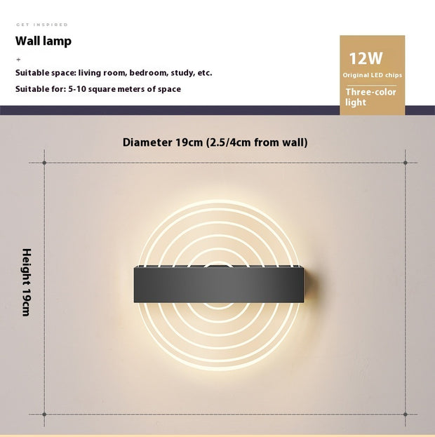 Bedside Creative TV Background Wall Cozy Bedroom Wall Lamp - ArchCanvas Haven