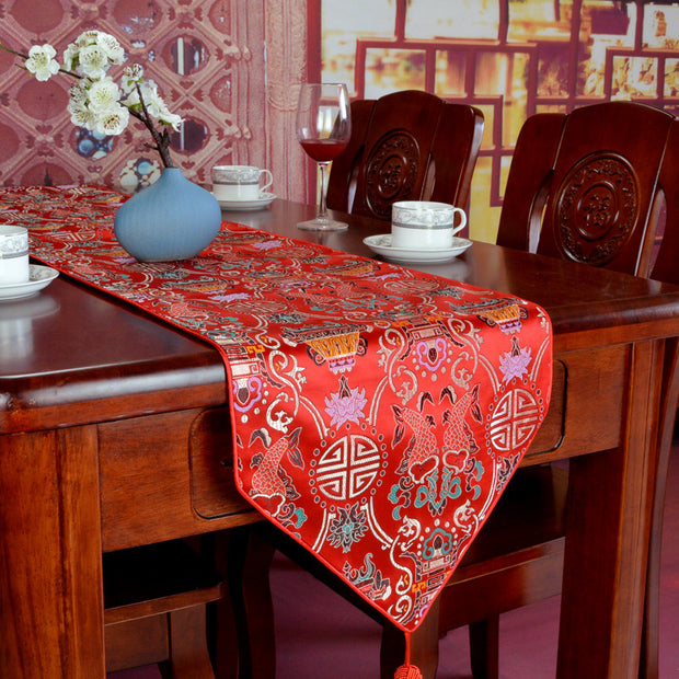 Modern Chinese Zen Tea Flag Dining Table Decorative Cloth - ArchCanvas Haven