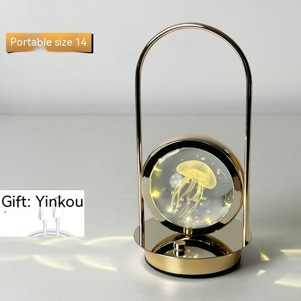 Metal Portable Ambience Light Bedroom Bedside Lamp Home Decor - ArchCanvas Haven