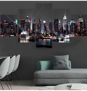 Wall Painting Canvas New York City Architecture Landscape Print Night View Poster Home Decor - ArchCanvas Haven