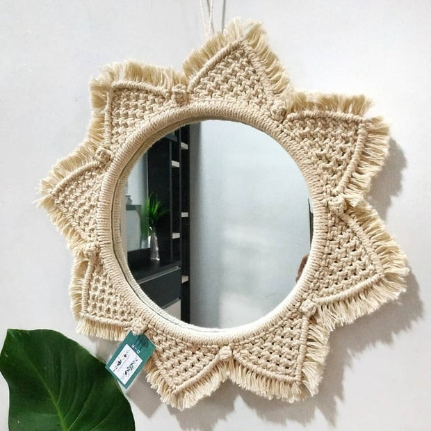 Hand-tapestered makeup mirror - ArchCanvas Haven