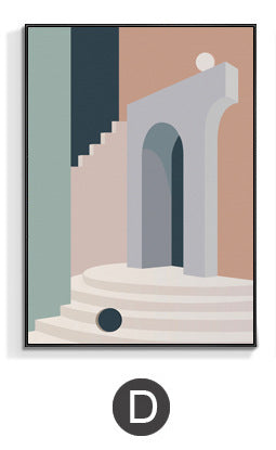 Morandi Nordic architecture decorative painting - ArchCanvas Haven