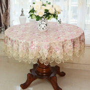 Tablecloth Chair Cover Lace Oval Round Tea Table Cloth Tablecloth - ArchCanvas Haven