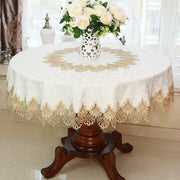 Tablecloth Chair Cover Lace Oval Round Tea Table Cloth Tablecloth - ArchCanvas Haven