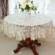 Tablecloth Chair Cover Lace Oval Round Tea Table Cloth Tablecloth - ArchCanvas Haven