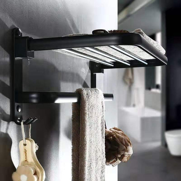 Perforated Space Aluminum Bathroom Folding Shelf Bathroom - ArchCanvas Haven