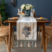 Table Runner Chenille Tassel Household Table Cloth Polyester Table Cloth Custom Table Runner - ArchCanvas Haven