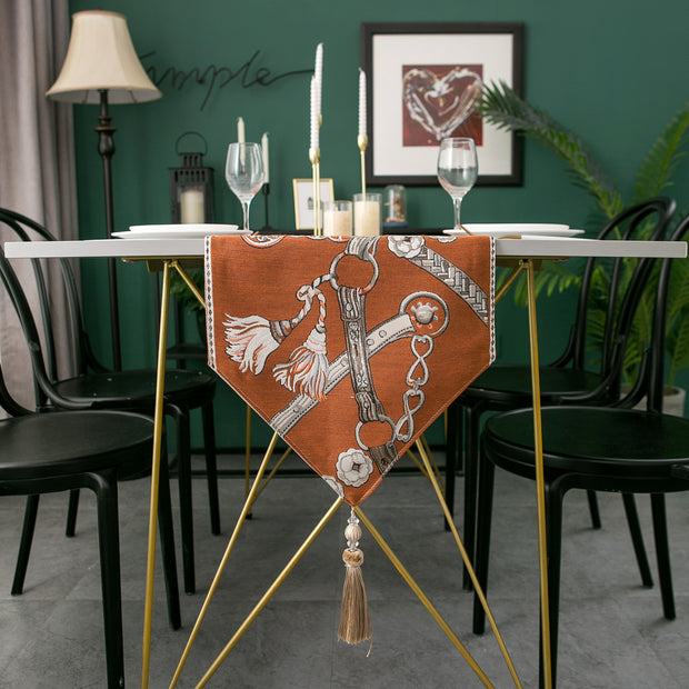 Model Room Table Flag Modern Simple Jacquard Table Cloth Several Bed Flags Can Be Customized - ArchCanvas Haven