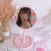 Mirror Folding Desktop Makeup Mirror Student Dormitory Desktop Storage Beauty Portable Beauty Makeup Vanity Mirror - ArchCanvas Haven