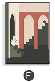 Morandi Nordic architecture decorative painting - ArchCanvas Haven