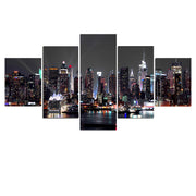 Wall Painting Canvas New York City Architecture Landscape Print Night View Poster Home Decor - ArchCanvas Haven