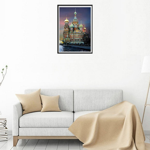 European architecture castle diamond painting - ArchCanvas Haven