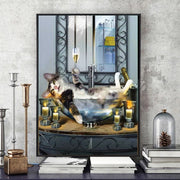 Mosaic Bathroom Painting Full Square Circle Embroidery Animal Home Decor Craft Set - ArchCanvas Haven