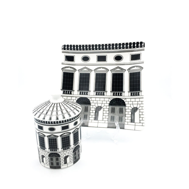 Classical art architecture storage cups and saucers - ArchCanvas Haven