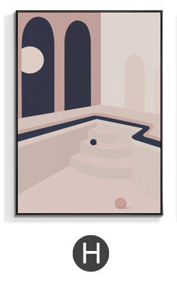 Morandi Nordic architecture decorative painting - ArchCanvas Haven