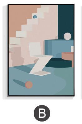 Morandi Nordic architecture decorative painting - ArchCanvas Haven