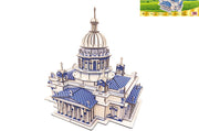 Wooden Puzzle Creative Architecture Cathedral - ArchCanvas Haven