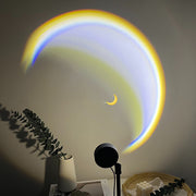 INS USB Moon Lamp LED Rainbow Neon Night Sunset Light Projector Photography Wall Atmosphere Lighting For Bedroom Home Decor - ArchCanvas Haven