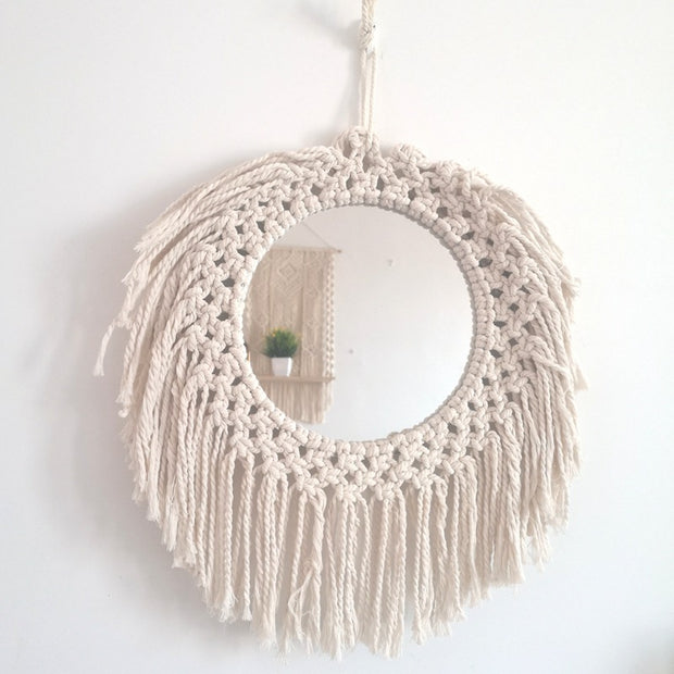 Hand-tapestered makeup mirror - ArchCanvas Haven