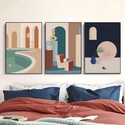 Morandi Nordic architecture decorative painting - ArchCanvas Haven