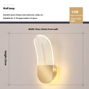 Bedside Creative TV Background Wall Cozy Bedroom Wall Lamp - ArchCanvas Haven