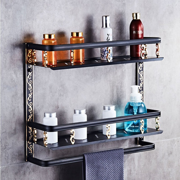 European style bathroom shelf double bathroom - ArchCanvas Haven