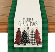 Christmas Trees Merry Xmas Table Runner, Seasonal Winter Holiday Kitchen Dining Table Decoration For Indoor Outdoor Home Party Decor 13 X 72 Inch - ArchCanvas Haven