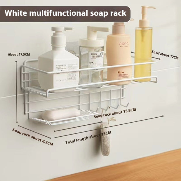 Punch-free Bathroom And Bathroom Storage Rack - ArchCanvas Haven