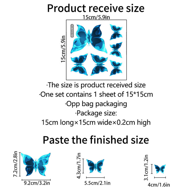 Blue Luminous Small Butterfly Bedroom Living Room Luminous Stickers Home Decor - ArchCanvas Haven