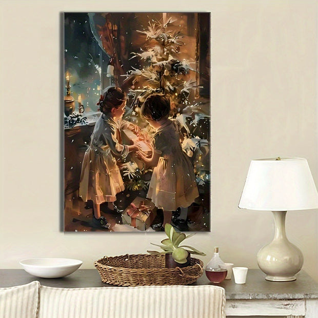 1pc Wrapped Canvas Painting, Wall Decor Living Room, Room Decor, Home Decor, Canvas Print Wrapped In Pine Frame For Holiday Celebrations, Holiday Wall Decoration, Seasonal Home Decoration Pendant - ArchCanvas Haven