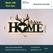 Led English Letter Wall Lamp Background Wall Creative - ArchCanvas Haven