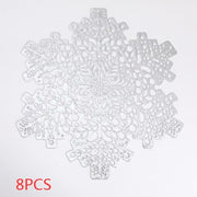 New Snowflakes PVC Hollow Anti-scalding Insulation Pad Table Bowl Mats Home Christmas Decor Heat Resistant Placemat Dining Table - ArchCanvas Haven
