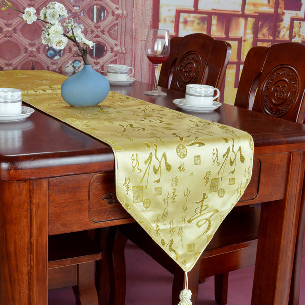 Modern Chinese Zen Tea Flag Dining Table Decorative Cloth - ArchCanvas Haven