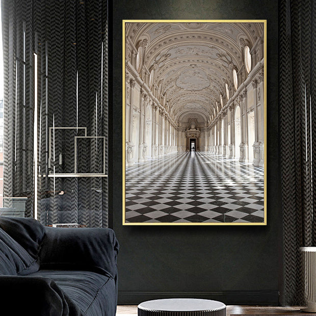 Black And White Modern Architecture Landscape Poster - ArchCanvas Haven