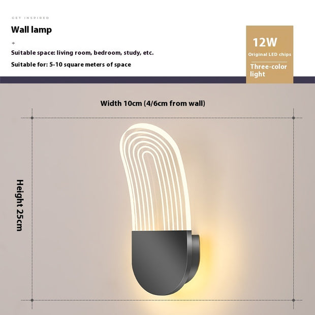 Bedside Creative TV Background Wall Cozy Bedroom Wall Lamp - ArchCanvas Haven