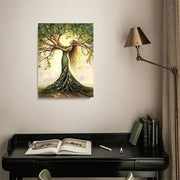 Room Decor 1pc Tree Of Life Canvas Art Print, Wooden Framed Nature-Inspired Wall Decor For Living Room, Bedroom, Office, Cafe - Unique Gift Idea, Creative Home Decoration--Selling On Temu Is Prohibite - ArchCanvas Haven