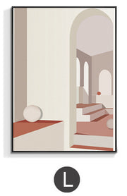 Morandi Nordic architecture decorative painting - ArchCanvas Haven