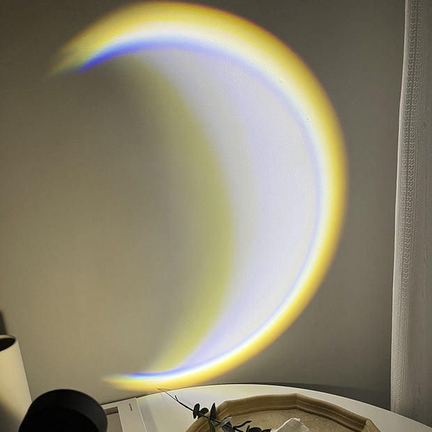 INS USB Moon Lamp LED Rainbow Neon Night Sunset Light Projector Photography Wall Atmosphere Lighting For Bedroom Home Decor - ArchCanvas Haven