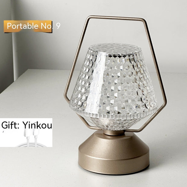 Metal Portable Ambience Light Bedroom Bedside Lamp Home Decor - ArchCanvas Haven