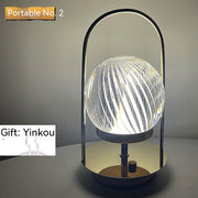 Metal Portable Ambience Light Bedroom Bedside Lamp Home Decor - ArchCanvas Haven