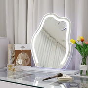 Vanity Makeup Cloud LED Mirror With Lights Strip Smart Control Wall Mount Decor Glass Hanging Removable - ArchCanvas Haven