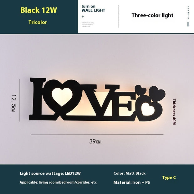 Led English Letter Wall Lamp Background Wall Creative - ArchCanvas Haven