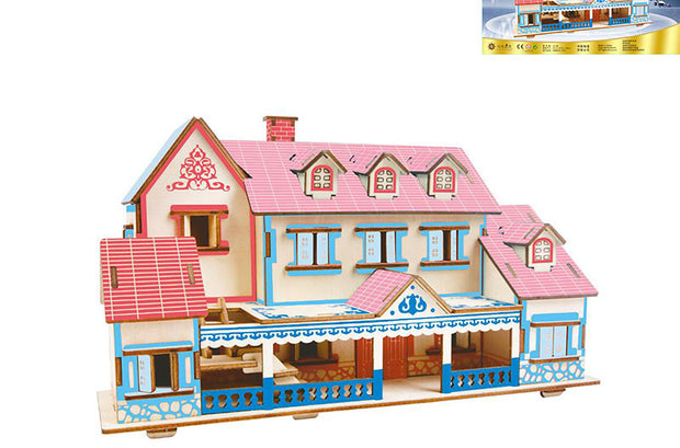 Wooden Puzzle Creative Architecture Cathedral - ArchCanvas Haven