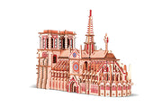 Wooden Puzzle Creative Architecture Cathedral - ArchCanvas Haven
