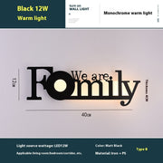 Led English Letter Wall Lamp Background Wall Creative - ArchCanvas Haven