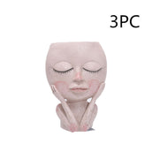 Girls Face Head Flower Planter Succulent Plant Flower Container Pot Flowerpot Garden Decor Nordic Tabletop Ornament - ArchCanvas Haven