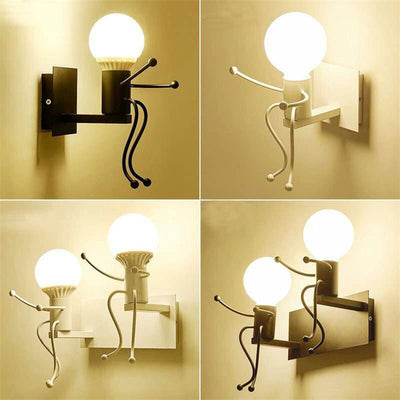 Modern Creative LED Wall Lamps Bedroom Bedside Lamp Nordic Iron Corridor Stairs Bar Restaurant Wall Light Child Room Decoration - ArchCanvas Haven