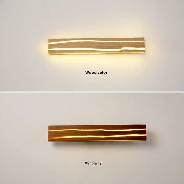 Solid Wood Crack Creative Wall Lamp Background Wall LED Strip Wall Lamp - ArchCanvas Haven
