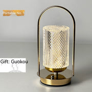 Metal Portable Ambience Light Bedroom Bedside Lamp Home Decor - ArchCanvas Haven